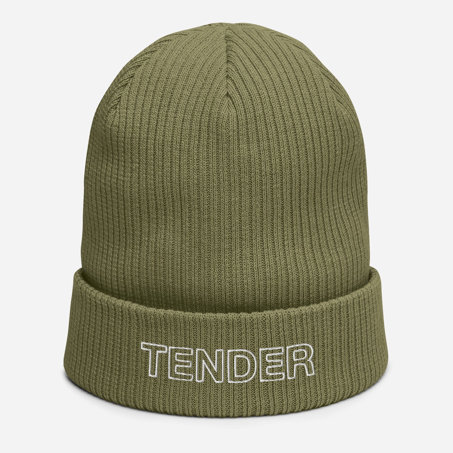 TENDER Logo Organic Ribbed Beanie